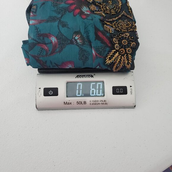 Soft Surrounding Womens Floral Beaded V Neck Tuinc Top Sheer Boho Art To Wear - Picture 8 of 8